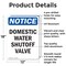 Signmission Domestic Water Shutoff Valve, 12 in W x Rectangle, Aluminum OS-2PACK-NS-A-1218-V-11455 - alternate 2